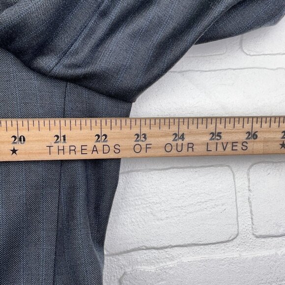 Pierre Cardin‎ Suit Men 42R 34Wx29L Gray Blue Stripe Wool South Africa Classic - Picture 9 of 16